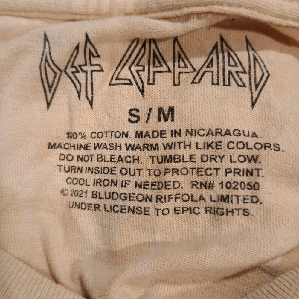 Vintage Style Def Leppard Tie Dye Orange Dye T Shirt Pyromania 2021 Bludgeon S/M - Picture 4 of 6